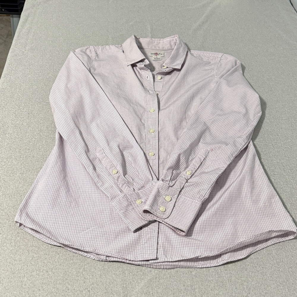 J. Crew Haberdashery Pink Button down Checkered Cotton Shirt SZS. Long sleeve. - Picture 14 of 14